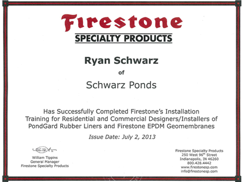Firestone Specialty Products Certification